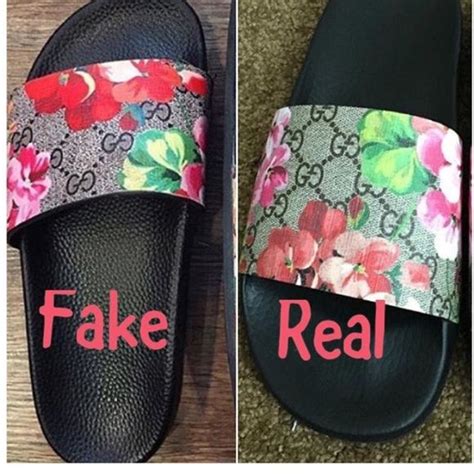 fake gucci slides|the real Gucci slides.